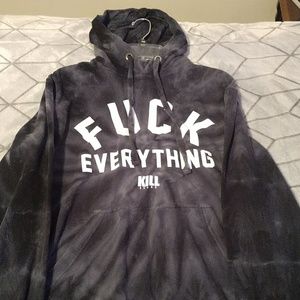 Kill brand hoodie in marble navy blue